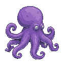 Pixel-art octopus from Castaway